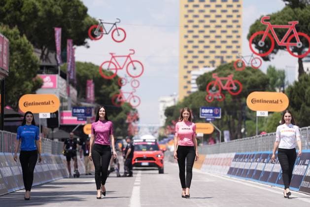 blue jersey, cyclamen jersey, pink jersey, white jersey during the stage 2 of the Giro d™Italia from Tirana (Tirane) to Tirana (Tirane) Tudor ITT (Individual Time Trial) Albania - Saturday, May 10, 2025. - cycling.  Copyright: xMassimoxPaolone LaPressex