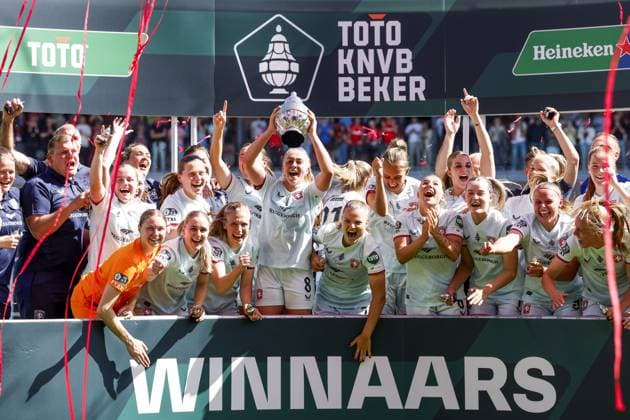Football, Women, FC Twente wins Dutch Cup after beating PSV Eindhoven in the final