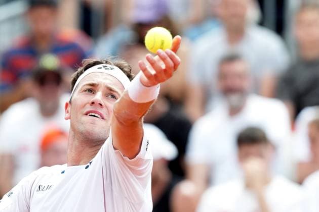Casper Ruud of Norway during the match against Alexander Bublik Kazakhstan at the Internazionali BNL d Italia 2025 tennis tournament at Foro Italico in Rome, Italy on may 10, 2025. AntoniettaxBaldassarre