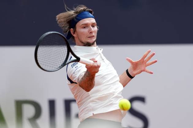 Alexander Bublik Kazakhstan during the match against Casper Ruud of Norway at the Internazionali BNL d Italia 2025 tennis tournament at Foro Italico in Rome, Italy on may 10, 2025. AntoniettaxBaldassarre