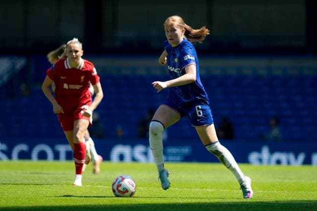 Chelsea FC Women vs Liverpool FC Women, Women™s Super League, Saturday 10th May 2025, London, UK - 10 May 2025 Sjoeke Nüsken of Chelsea Women London Stamford Bridge Fulham GBR, UK NEWSPAPERS OUT Copyright: xImmyxThompson-Blandx