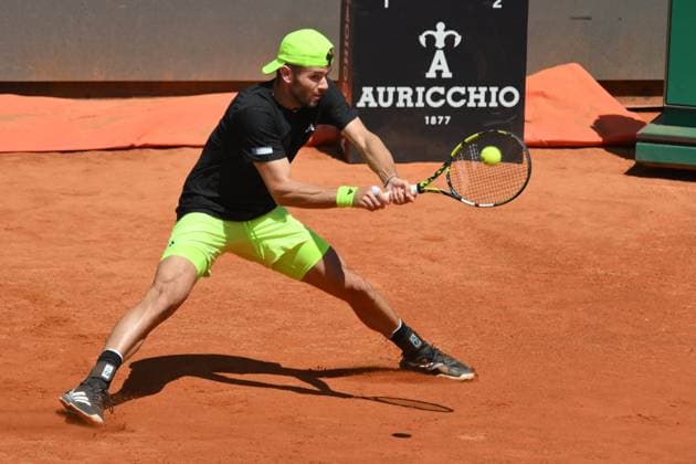 Foto IPP Roberto Ramaccia Roma 10 5 2025 Tennis Internazionali Bnl d’Italia 2025 Nella foto Jacob Fearnley (GBR) in azione durante la partita Italy Photo Press - World Copyright Roma italy Italia ITALY  Copyright: xR4924_italyphotopressx