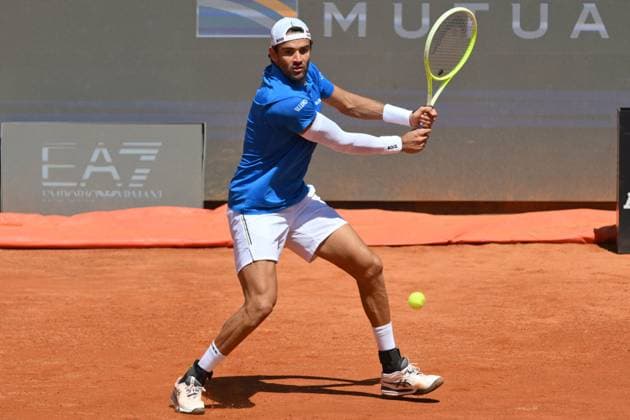 Foto IPP Roberto Ramaccia Roma 10 5 2025 Tennis Internazionali Bnl d’Italia 2025 Nella foto Matteo Berrettini (ITA) in azione durante la partita Italy Photo Press - World Copyright Roma italy Italia ITALY  Copyright: xR4924_italyphotopressx