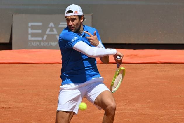 Foto IPP Roberto Ramaccia Roma 10 5 2025 Tennis Internazionali Bnl d’Italia 2025 Nella foto Matteo Berrettini (ITA) in azione durante la partita Italy Photo Press - World Copyright Roma italy Italia ITALY  Copyright: xR4924_italyphotopressx