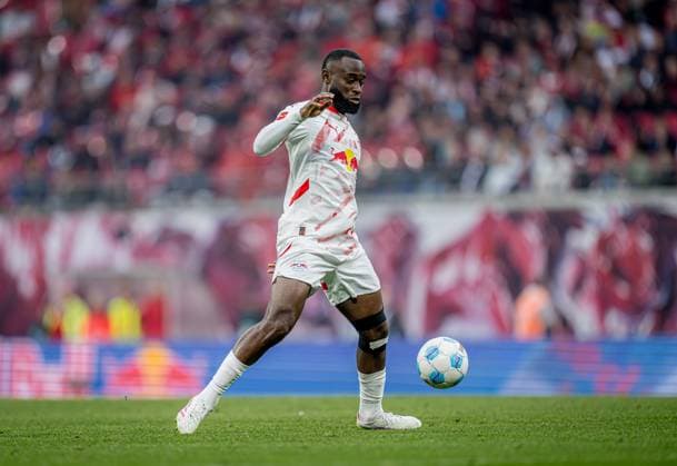 Leipzigs Lutsharel Geertruida Football 1 Bundesliga, Matchday 32 RB Leipzig FC Bayern Muenchen 3 3 3 May 2025 Leipzig, Red Bull Arena RB Leipzig FC Bayern Muenchen 3 3