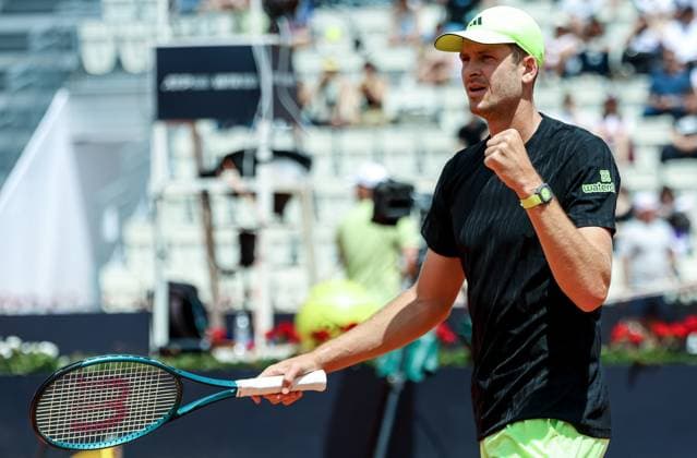 Italian Open 2025 Hubert Hurkacz during Italian Open 2025 tennis tournament in Roma Italy on 10 May 2025. Roma Italy  Copyright: xFotoxOlimpikx originalFilename:jastrzebowski-italiano250510_npQx7.jpg