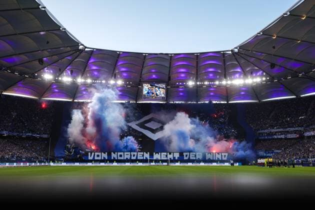 10 05 2025, 2 Bundesliga, Matchday 33, Hamburger SV SSV Ulm 1846, Choreo of the HSV fans, Hamburg Volksparkstadion Hamburg Germany xRHR PHOTO DEx Copyright: DennisxEwert RHR-FOTOx RHR-FOTO DE
