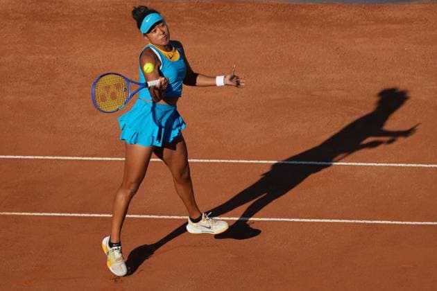 Naomi Osaka of Japan during the match against Marie Bouzkova of Czechoslovakia at the Internazionali BNL d Italia 2025 tennis tournament at Foro Italico in Rome, Italy on may 10, 2025. AntoniettaxBaldassarre