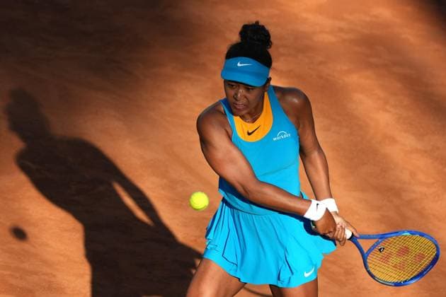 Naomi Osaka of Japan during the match against Marie Bouzkova of Czechoslovakia at the Internazionali BNL d Italia 2025 tennis tournament at Foro Italico in Rome, Italy on may 10, 2025. AntoniettaxBaldassarre