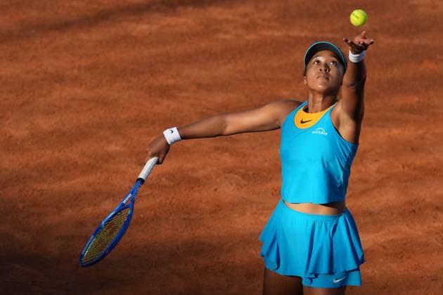 Naomi Osaka of Japan during the match against Marie Bouzkova of Czechoslovakia at the Internazionali BNL d Italia 2025 tennis tournament at Foro Italico in Rome, Italy on may 10, 2025. AntoniettaxBaldassarre
