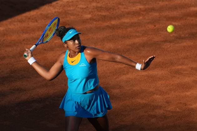 Naomi Osaka of Japan during the match against Marie Bouzkova of Czechoslovakia at the Internazionali BNL d Italia 2025 tennis tournament at Foro Italico in Rome, Italy on may 10, 2025. AntoniettaxBaldassarre