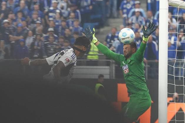 10 05 2025, xtgx, Soccer 2 Bundesliga, Hamburger SV SSV Ulm 1846 emspor, v l Goal for 3 1 by Davie Selke HSV, 27 DFL DFB REGULATIONS PROHIBIT ANY USE OF PHOTOGRAPHS as IMAGE SEQUENCES and or QUASI VIDEO Hamburg