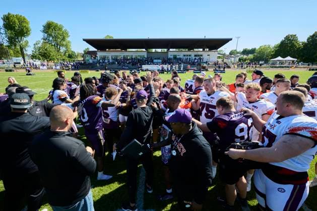 American Football, Season 2025, Frankfurt Galaxy, Training, Sportplatz Nieder Eschbach, European League of Football ELF , Fanday, 10 05 2025 The Frankfurt Galaxy is ready for the Season 2025 Hessen Germany SCHRICK_2025-DSK_0786