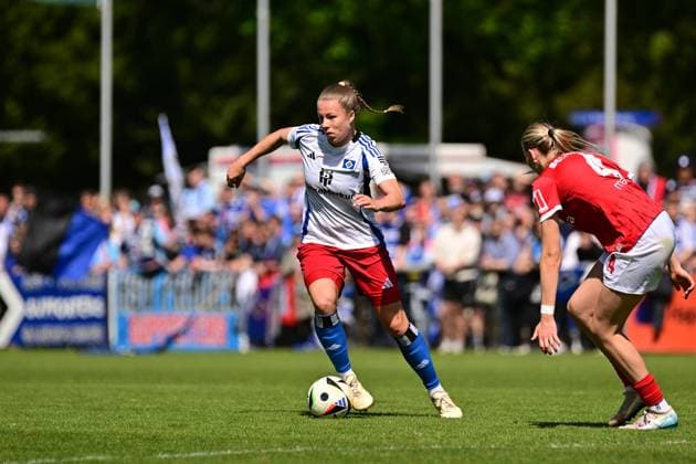 Soccer I Women I Season 2024 2025 I 2 Bundesliga I 25 Matchday I Hamburger SV SC Freiburg II I 11 05 2025 Christin Meyer 16, Hamburger SV Hamburg Am Volkspark Hamburg Germany Copyright: xLobeca FelixxSchlikisx