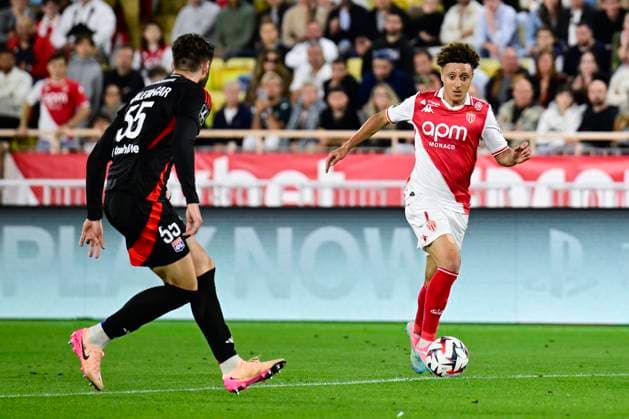 Football : AS Monaco VS Olympique Lyonnais - 10 05 2025 - Ligue 1 Mcdonald s L AS Monaco affronte l Olympique Lyonnais dans le cadre de la 33e journÃ e de Ligue 1 Mcdonald s. Eliesse Ben Seghir (ASM) MonacoMonaco  Copyright: xWilliamxCannarellax