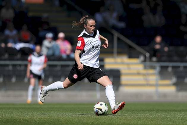 27 04 2025, Women, Soccer, Season 2024 2025, 2 Women Bundesliga, 25 Matchday Eintracht Frankfurt II SV Meppen 1912 e V Michaela Specht 6, Eintracht Frankfurt II Frankfurt am Main Stadion am Brentanobad Hessen Germany