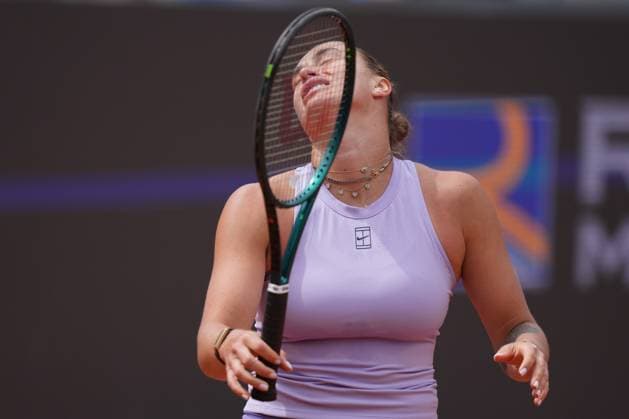 Aryna Sabalenka (RUS) during the 4th round against Sofia Kenin (USA) of the WTA, Tennis Damen Master 1000 Internazionali BNL d™Italia tournament at Foro Italico on May 11, 2025 (Alfredo Falcone LaPresse)  Copyright: xAlfredoxFalcone LaPressex