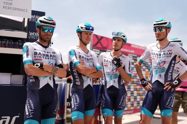 Caruso Damiano of Bahrain Victorious Team during the stage 3 of the Giro d™Italia from Valona (Vlore) to Valona (Vlore) Albania - Sunday, May 11, 2025. - cycling.  Copyright: xMassimoxPaolone LaPressex