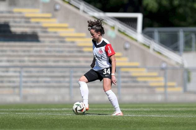 27 04 2025, Women, Soccer, Season 2024 2025, 2 Women Bundesliga, 25 Matchday Eintracht Frankfurt II SV Meppen 1912 e V Elena Muehlemann 34, Eintracht Frankfurt II Frankfurt am Main Stadion am Brentanobad Hessen Germany