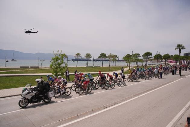The start during the stage 3 of the Giro d™Italia from Valona (Vlore) to Valona (Vlore) Albania - Sunday, May 11, 2025. - cycling.  Copyright: xMarcoxAlpozzix