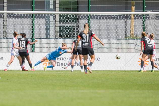 11 05 2025, xomx, Soccer Google Pixel Women Bundesliga, RB Leipzig Eintracht Frankfurt v l jubelt, Torjubel, Tor, Goal, Jubel, Freude, freuen zum 0 2 durch Nicole Anyomi Eintracht Frankfurt DFL DFB REGULATIONS PROHIBIT ANY USE OF PHOTOGRAPHS as IMAGE SEQUENCES and or QUASI VIDEO Leipzig