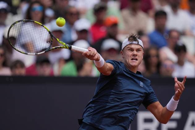 Holger Rune (DAN) during the 3th round against Corentin Moutet (FRA) of the ATP, Tennis Herren Master 1000 Internazionali BNL d™Italia tournament at Foro Italico on May 11, 2025 (Alfredo Falcone LaPresse)  Copyright: xAlfredoxFalcone LaPressex