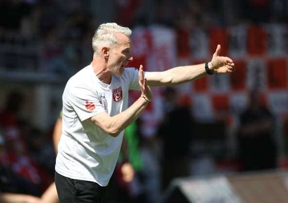 110525 Halle Saale Saxony Anhalt Sport Football Hallescher FC Halle HFC Regionalliga Nordost 4 Liga Men Season 2024 2025 33 Matchday Hallescher FC FC Hertha Zehlendorf Mark Zimmermann Coach Hallescher FC