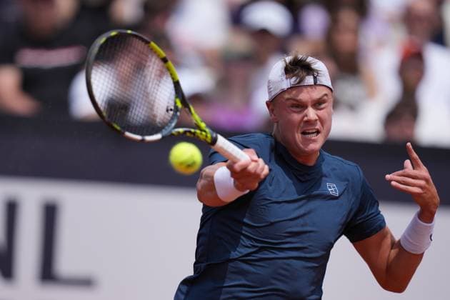 Holger Rune (DAN) during the 3th round against Corentin Moutet (FRA) of the ATP, Tennis Herren Master 1000 Internazionali BNL d™Italia tournament at Foro Italico on May 11, 2025 (Alfredo Falcone LaPresse)  Copyright: xAlfredoxFalcone LaPressex