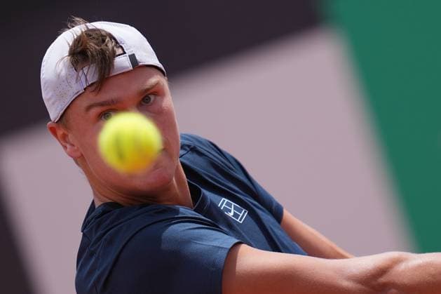 Holger Rune (DAN) during the 3th round against Corentin Moutet (FRA) of the ATP, Tennis Herren Master 1000 Internazionali BNL d™Italia tournament at Foro Italico on May 11, 2025 (Alfredo Falcone LaPresse)  Copyright: xAlfredoxFalcone LaPressex