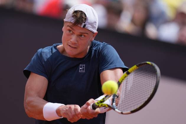 Holger Rune (DAN) during the 3th round against Corentin Moutet (FRA) of the ATP, Tennis Herren Master 1000 Internazionali BNL d™Italia tournament at Foro Italico on May 11, 2025 (Alfredo Falcone LaPresse)  Copyright: xAlfredoxFalcone LaPressex