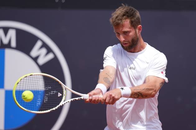 Corentin Moutet (FRA) during the 3th round against Holger Rune (DAN) of the ATP, Tennis Herren Master 1000 Internazionali BNL d™Italia tournament at Foro Italico on May 11, 2025 (Alfredo Falcone LaPresse)  Copyright: xAlfredoxFalcone LaPressex