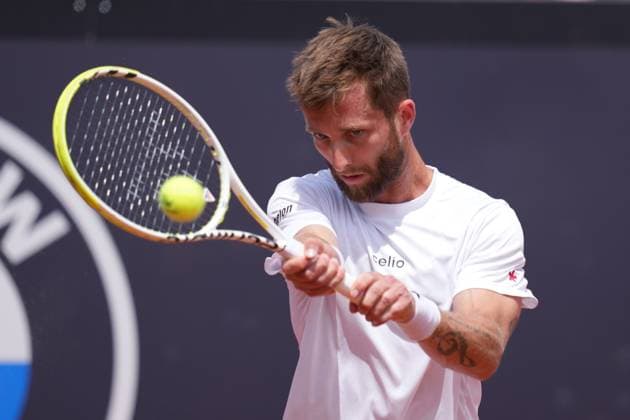 Corentin Moutet (FRA) during the 3th round against Holger Rune (DAN) of the ATP, Tennis Herren Master 1000 Internazionali BNL d™Italia tournament at Foro Italico on May 11, 2025 (Alfredo Falcone LaPresse)  Copyright: xAlfredoxFalcone LaPressex