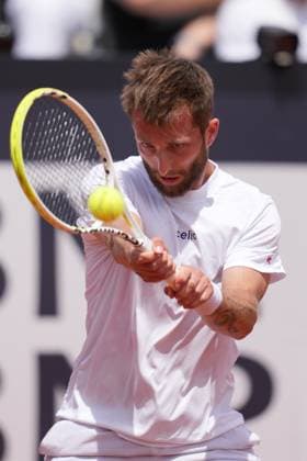 Corentin Moutet (FRA) during the 3th round against Holger Rune (DAN) of the ATP, Tennis Herren Master 1000 Internazionali BNL d™Italia tournament at Foro Italico on May 11, 2025 (Alfredo Falcone LaPresse)  Copyright: xAlfredoxFalcone LaPressex