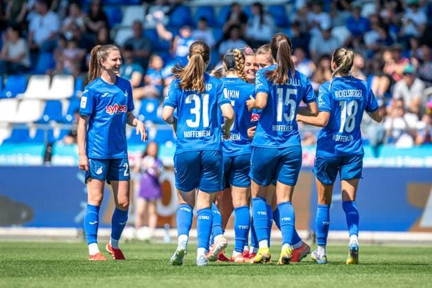 Google Pixel Womens Bundesliga, TSG Hoffenheim FC Carl Zeiss Jena 11 05 2025 Cheering after Selina Cercis goal TSG Hoffenheim, 29 to 3 0 Google Pixel Womens Bundesliga, TSG Hoffenheim FC Carl Zeiss Jena, on 11 05 2025 at the Dietmar Hopp Stadium in Hoffenheim DFB REGULATIONS PROHIBIT ANY USE OF PHOTOGRAPHS AS IMAGE SEQUENCES AND OR QUASI VIDEO Copyright: xBEAUTIFULxSPORTS Gelhardtx