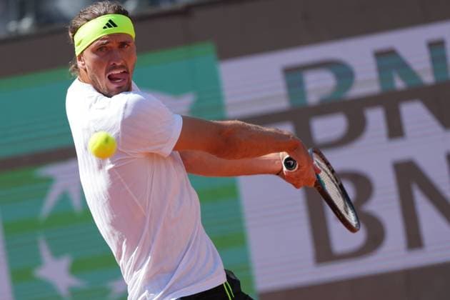 Alexander Zverev of Germany during the match against Vilius Gaubas of Lithuania at the Internazionali BNL d Italia 2025 tennis tournament at Foro Italico in Rome, Italy on may 11, 2025. AntoniettaxBaldassarre