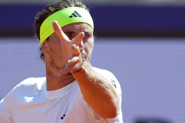 Alexander Zverev of Germany during the match against Vilius Gaubas of Lithuania at the Internazionali BNL d Italia 2025 tennis tournament at Foro Italico in Rome, Italy on may 11, 2025. AntoniettaxBaldassarre