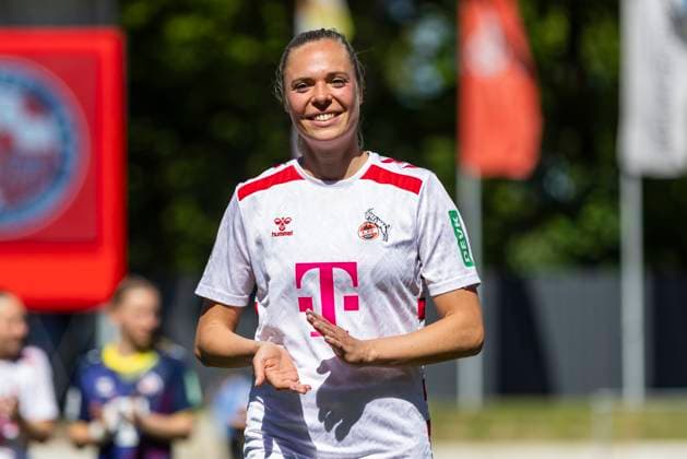 Google Pixel Frauen Bundesliga 1 FC Köln 1 FFC Turbine Potsdam, 11 05 2025 Janina Hechler 1 FC Köln, 28 is officially adopted Google Pixel Frauen Bundesliga, 1 FC Köln 1 FFC Turbine Potsdam, 22 Spieltag, am 11 05 2025, Franz Kremer Stadion, Köln DFB regulations prohibit any use of photographs as image sequences and or quasi video Copyright: xBEAUTIFULxSPORTS Meuselx