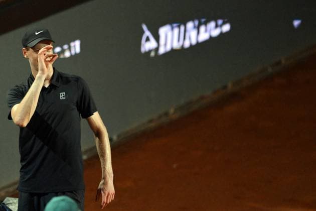 10th May 2025; Foro Italico, Rome, Italy: ATP, Tennis Herren 1000 Tennis Masters Rome, Day 4; Jannik Sinner (ITA) in action during the match against Mariano Navone  ActionPlus12786624 AllShotLive