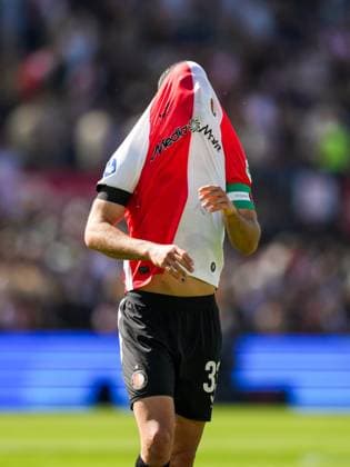 Eredivisie: Feyenoord v PSV Rotterdam - David Hancko of Feyenoord during the thirty-second round of the 2024 2025 Eredivisie season. The match is set between Feyenoord and PSV at Stadion Feijenoord De Kuip on 11 May 2025 in Rotterdam, The Netherlands. Copyright: xYannickxVerhoevenx