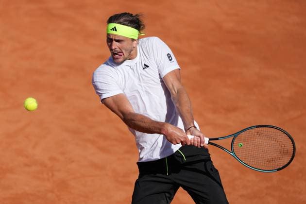 Alexander Zverev of Germany during the match against Vilius Gaubas of Lithuania at the Internazionali BNL d Italia 2025 tennis tournament at Foro Italico in Rome, Italy on may 11, 2025. AntoniettaxBaldassarre
