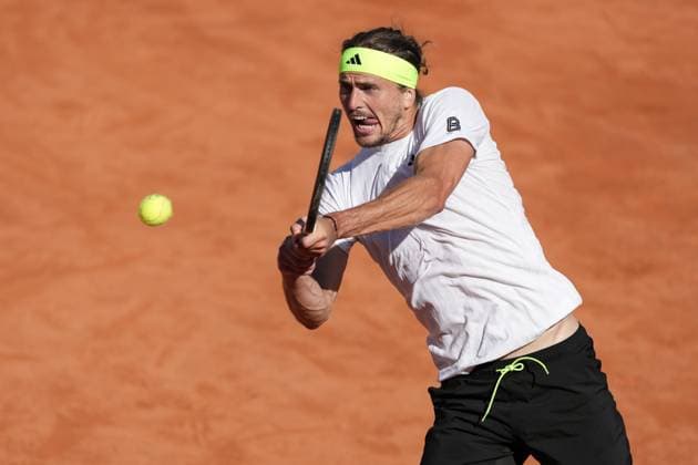 Alexander Zverev of Germany during the match against Vilius Gaubas of Lithuania at the Internazionali BNL d Italia 2025 tennis tournament at Foro Italico in Rome, Italy on may 11, 2025. AntoniettaxBaldassarre