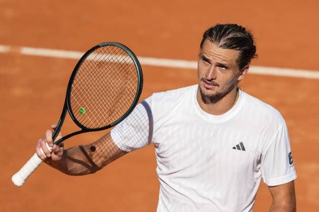 Alexander Zverev of Germany during the match against Vilius Gaubas of Lithuania at the Internazionali BNL d Italia 2025 tennis tournament at Foro Italico in Rome, Italy on may 11, 2025. AntoniettaxBaldassarre