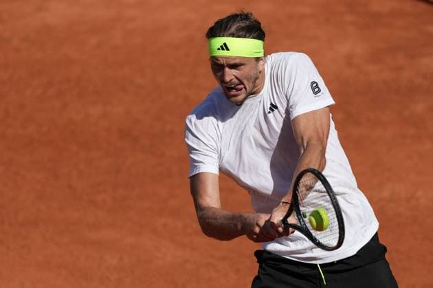 Alexander Zverev of Germany during the match against Vilius Gaubas of Lithuania at the Internazionali BNL d Italia 2025 tennis tournament at Foro Italico in Rome, Italy on may 11, 2025. AntoniettaxBaldassarre