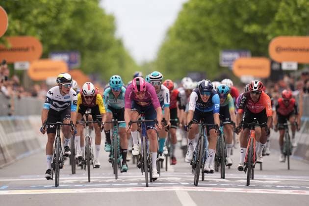 Pedersen Mads of Lidl-Trek stage winner during the stage 3 of the Giro d™Italia from Valona (Vlore) to Valona (Vlore) Albania - Sunday, May 11, 2025. - cycling.  Copyright: xMassimoxPaolone LaPressex