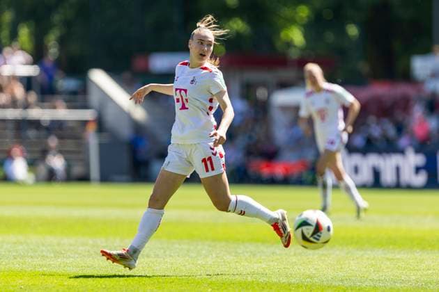 Google Pixel Frauen Bundesliga 1 FC Köln 1 FFC Turbine Potsdam, 11 05 2025 Alena Bienz 1 FC Köln, 11 Google Pixel Frauen Bundesliga, 1 FC Köln 1 FFC Turbine Potsdam, 22 Spieltag, am 11 05 2025, Franz Kremer Stadion, Köln DFB regulations prohibit any use of photographs as image sequences and or quasi video Copyright: xBEAUTIFULxSPORTS Meuselx