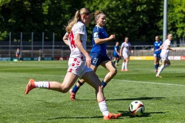 Google Pixel Frauen Bundesliga 1 FC Köln 1 FFC Turbine Potsdam, 11 05 2025 Carlotta Imping 1 FC Köln, 14 Google Pixel Frauen Bundesliga, 1 FC Köln 1 FFC Turbine Potsdam, 22 Spieltag, am 11 05 2025, Franz Kremer Stadion, Köln DFB regulations prohibit any use of photographs as image sequences and or quasi video Copyright: xBEAUTIFULxSPORTS Meuselx