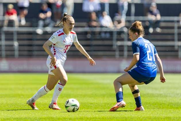 Google Pixel Frauen Bundesliga 1 FC Köln 1 FFC Turbine Potsdam, 11 05 2025 Alena Bienz 1 FC Köln, 11 , Alina Gnädig 1 FFC Turbine Potsdam, 21 Google Pixel Frauen Bundesliga, 1 FC Köln 1 FFC Turbine Potsdam, 22 Spieltag, am 11 05 2025, Franz Kremer Stadion, Köln DFB regulations prohibit any use of photographs as image sequences and or quasi video Copyright: xBEAUTIFULxSPORTS Meuselx