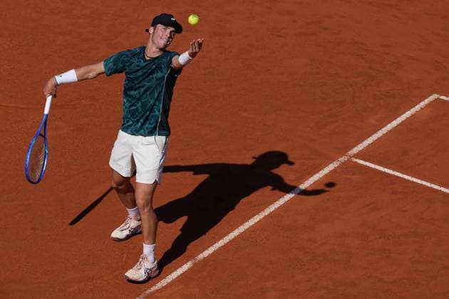 Vilius Gaubas (LTU) during the 3th round against Alexander Zverev (GER) of the ATP, Tennis Herren Master 1000 Internazionali BNL d™Italia tournament at Foro Italico on May 11, 2025 (Alfredo Falcone LaPresse)  Copyright: xAlfredoxFalcone LaPressex