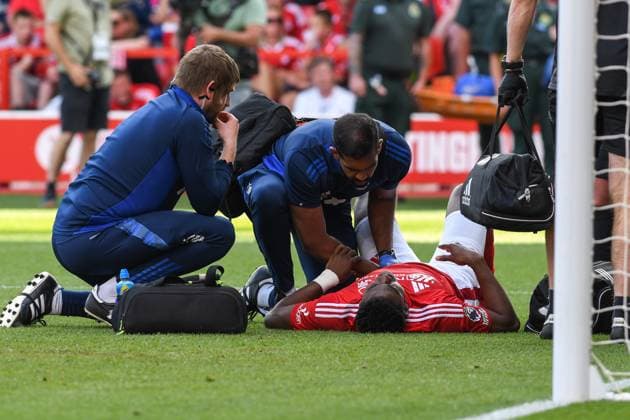 Football, Taiwo Awoniyi of Nottingham Forest in an induced coma, archive pictures