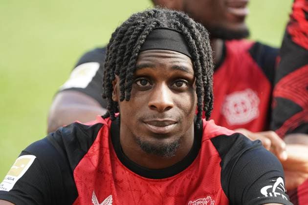 Football, 1 Bundesliga, Season 2024 2025, Bayer 04 Leverkusen Borussia Dortmund 11 05 2025, Bayarena Leverkusen Jeremie Frimpong, Bayer 04 Leverkusen , Action, Single image